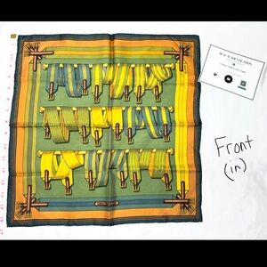 HERMES Carres 90 J.METZ Les Sangles Silk Scarf w/ COA!!